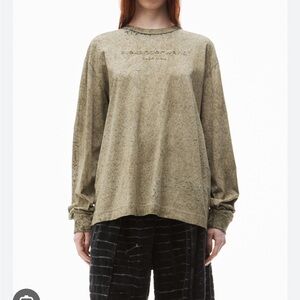 Alexander Wang Unisex Long sleeve Logo T Shirt